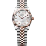 rolex datejust 31 mother of pearl diamond dial jubilee 278271 front look