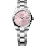 rolex datejust 31 pink dial oyster 278240 front