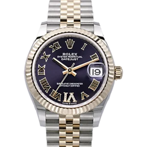 rolex datejust 31 purple diamond dial 278271 close front