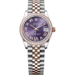 rolex datejust 31 purple roman diamond dial with diamond bezel 278381rbr