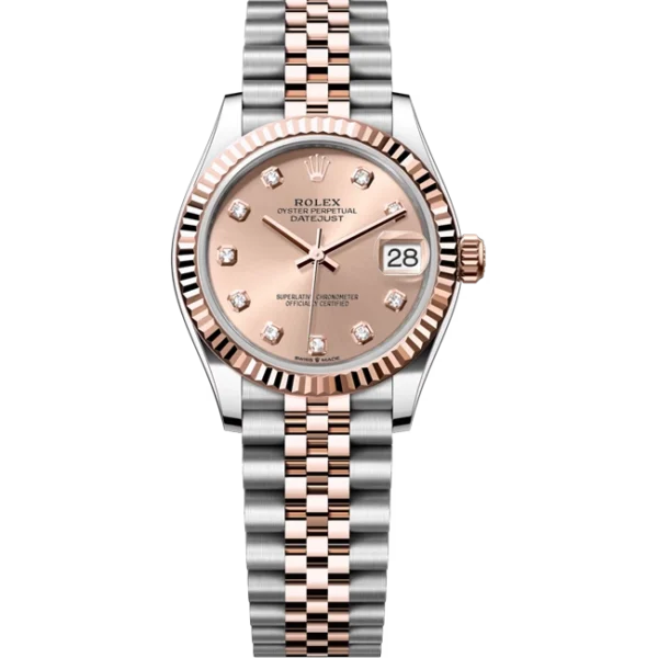 rolex datejust 31 rose diamond dial jubilee 278271 front