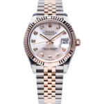 rolex datejust 31 silver diamond dial 278271 front