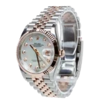 rolex datejust 36 mother of pearl diamond dial jubilee 126231 side view