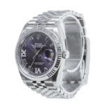 rolex datejust 36 purple roman diamond dial jubilee 126234 side