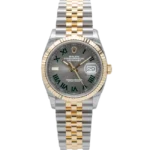 rolex datejust 36 wimbledon dial jubilee 126233 front