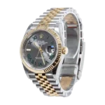 rolex datejust 36 wimbledon dial jubilee 126233 side