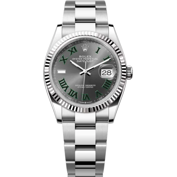 rolex datejust 36 wimbledon oyster 126234 front