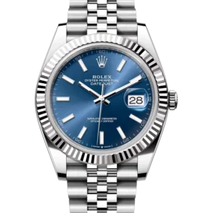 rolex datejust 41 blue dial jubilee 126334 close