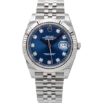 rolex datejust 41 blue diamond dial jubilee 126334 front