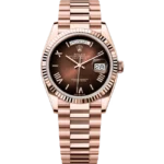 2024 Rolex Day-Date 36 NEW RELEASE Brown Ombré Roman Dial Everose Gold 128235 front look