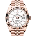 2024 Rolex NEW RELEASE Sky Dweller Rose Gold White Dial Jubilee 336935 close front