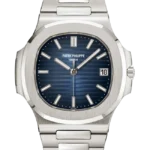 Patek Philippe Nautilus 5811 White Gold Blue dial close front