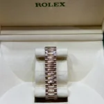 Rolex Day-Date 36 Brown Ombre Diamond Dial Everose Gold President 128235 - Back