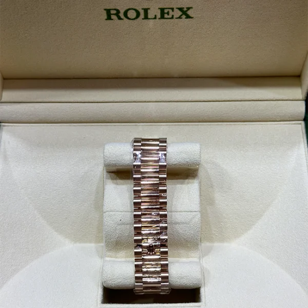 Rolex Day-Date 36 Brown Ombre Diamond Dial Everose Gold President 128235 - Back