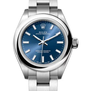 Rolex Oyster Perpetual 28 Blue Dial 276200 close front