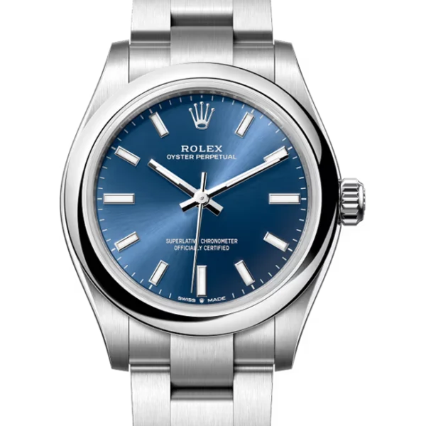 Rolex Oyster Perpetual 31 Blue Dial 277200 closer front look