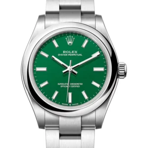 Rolex Oyster Perpetual 31 Green Dial 277200 close front look