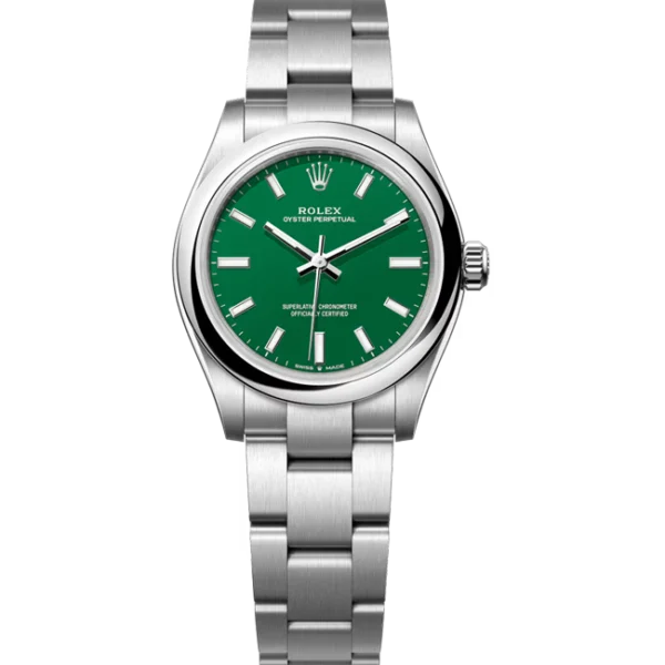 Rolex Oyster Perpetual 31 Green Dial 277200 front look