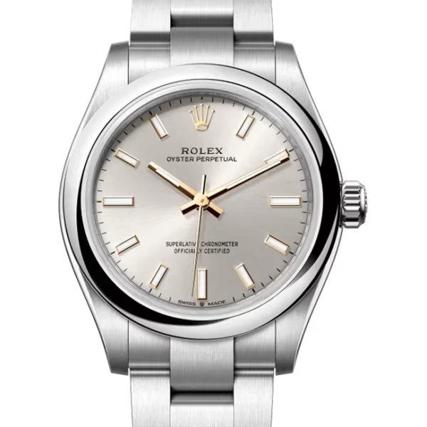 Rolex Oyster Perpetual 31 Silver Dial 277200 close front look