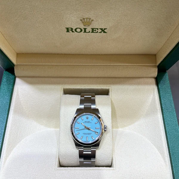 Rolex Oyster Perpetual 31 Tiffany Blue Dial Oystersteel 277200 - Rolex Women Watch - Front look