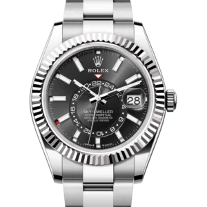 Rolex Sky Dweller Black Dial Oystersteel and White Gold Oyster 336934 close front