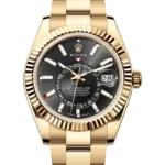 Rolex Sky Dweller Black Dial Yellow Gold Oyster 336938 close front