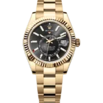 Rolex Sky Dweller Black Dial Yellow Gold Oyster 336938 front