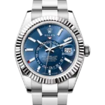 Rolex Sky Dweller Blue Dial Oystersteel and White Gold Oyster 336934 close front