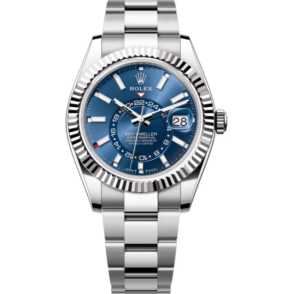 Rolex Sky Dweller Blue Dial Oystersteel and White Gold Oyster 336934 front