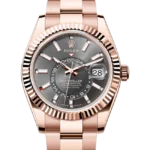 Rolex Sky Dweller Rose Gold Slate Dial Oyster 336935 close front