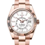 Rolex Sky Dweller Rose Gold White Dial Oyster 336935 close front