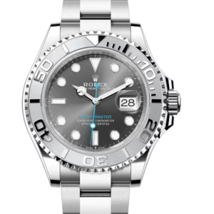 Rolex Yacht-Master 37 Slate Dial Oystersteel and Platinum 268622 close look