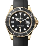 Rolex Yacht-Master 42 Black Dial Yellow Gold 226658 close front