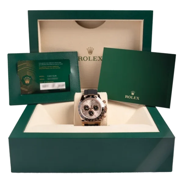 Rolex Daytona Rose Gold Sundust Dial Oysterflex 126515LN - Full set