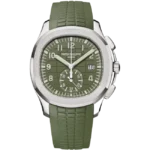 Patek Philippe Aquanaut Chronograph White Gold Khaki Green Dial 5968G-010 - Front look