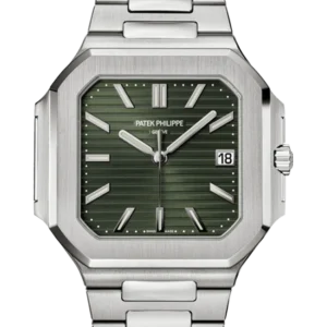 Patek Philippe Cubitus Sunburst Olive Green Dial Square Case - 2024 New Release - 5821 - Close Front look