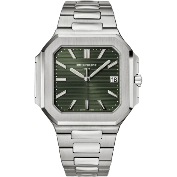 Patek Philippe Cubitus Sunburst Olive Green Dial Square Case - 2024 New Release - 5821 - Front look