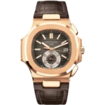 Patek Philippe Nautilus Chronograph Rose Gold 40.5mm Brown Dial 5980R-001 - Front look