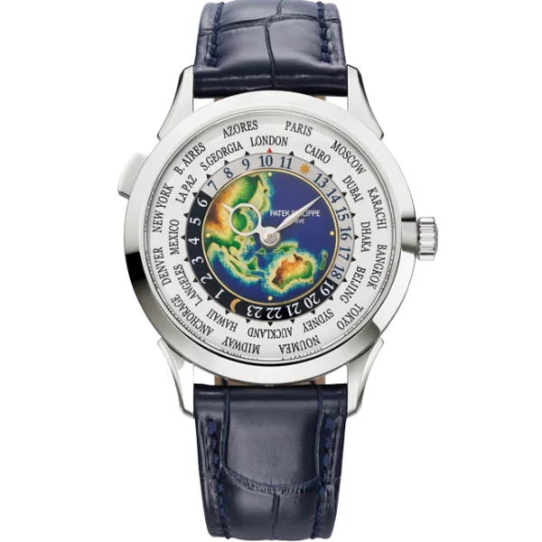 Patek Philippe World Time Complications White Gold Grand Feu Cloisonne Enamel Dial 38.5mm 5231G-001 - Front look