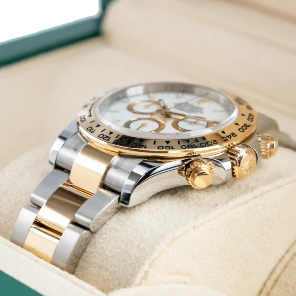 Right - 126503 Two Tone Daytona Rolex White Dial Yellow Gold