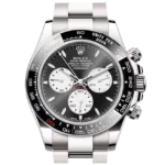 Rolex Daytona Le Mans white gold black dial oyster 126529 close front