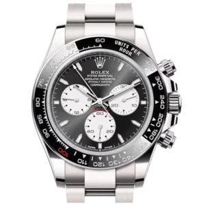 Rolex Daytona Le Mans white gold black dial oyster 126529 close front