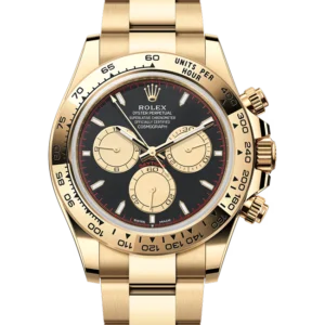 Rolex Daytona Paul Newman Yellow Gold Black Dial Champagne Subdial Oyster 40mm 126508 - Brand New 2024 - Close front look