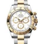 Rolex Daytona Yellow Gold Oystersteel White Dial 126503 close front look