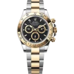 rolex daytona oystersteel yellow gold black dial 126503 front