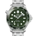 Omega Seamaster Diver 300M Green Dial 42 Steel 210.30.42.20.10.001 Close Front