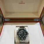 Omega Seamaster Diver 300M Green Dial 42 Steel 210.30.42.20.10.001 Front view in box