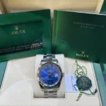 Rolex Datejust 41 Blue Roman Dial Fluted Bezel Oysteelsteel & White Gold Oyster 126334 - Full set