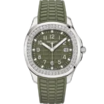 Patek Philippe Aquanaut Luce Khaki Green Diamond Stainless Steel 5267:200A - Stock photo - Front look