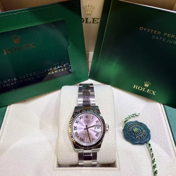 Rolex Datejust 31 Pink Roman Oystersteel White Gold Oyster 278274 - Full set